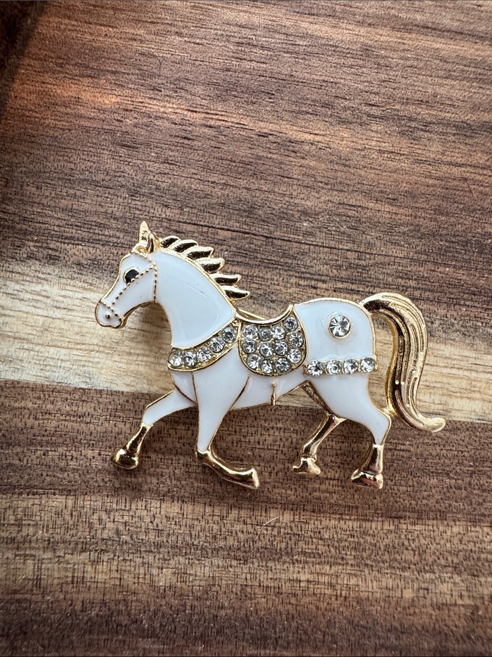 Horse Brooch White Gold - Picture 2 of 3